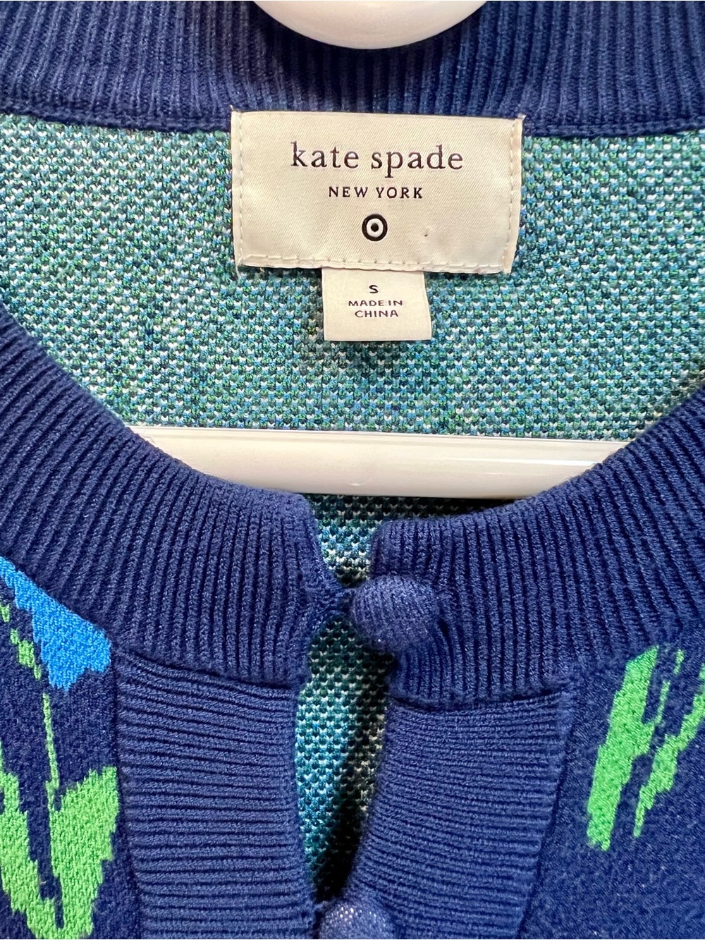 Kate Spade x Target: Floral Navy Button-Front Cardigan (size small) - Picture 4 of 5